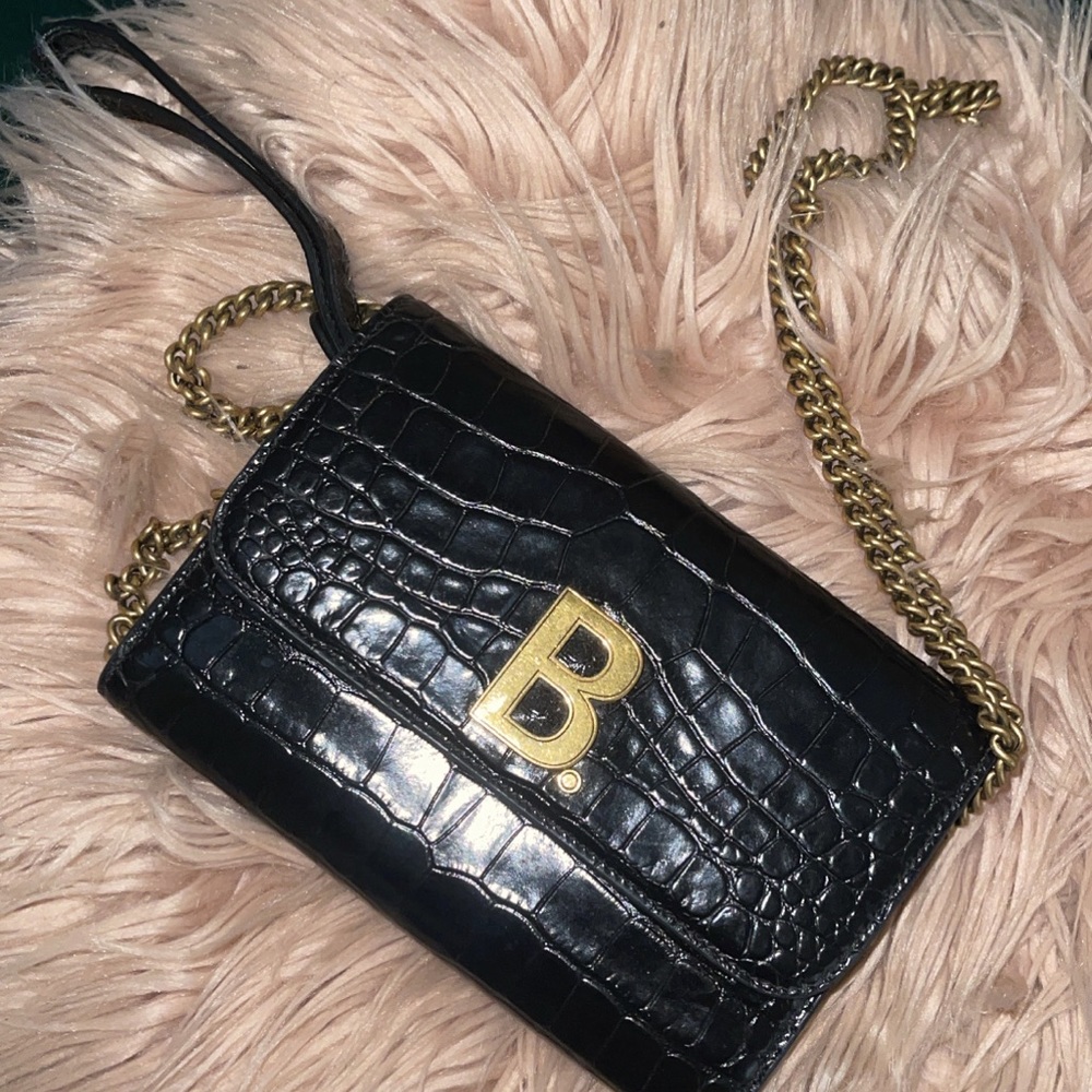 Balenciaga crocodile wallet on a chain